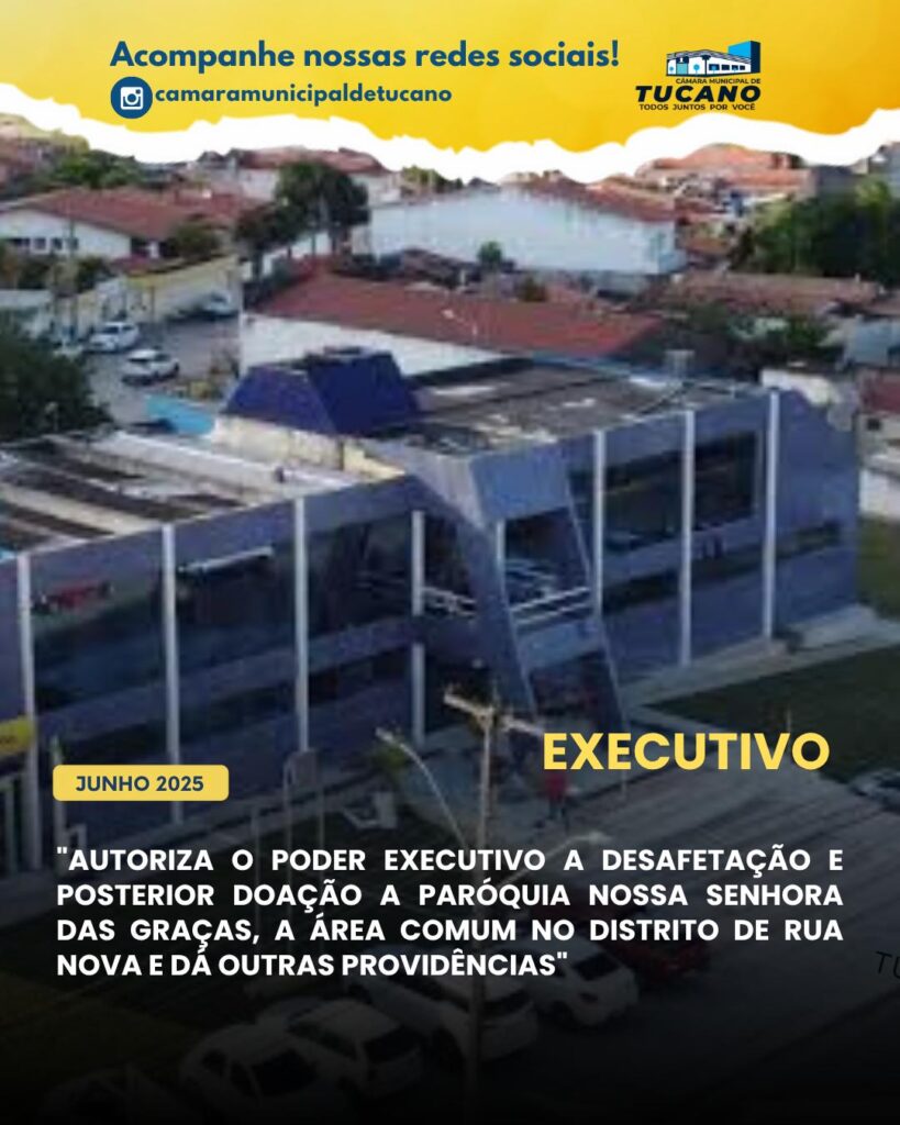 📢 3ª Sessão Extraordinária da Câmara Municipal de Tucano
